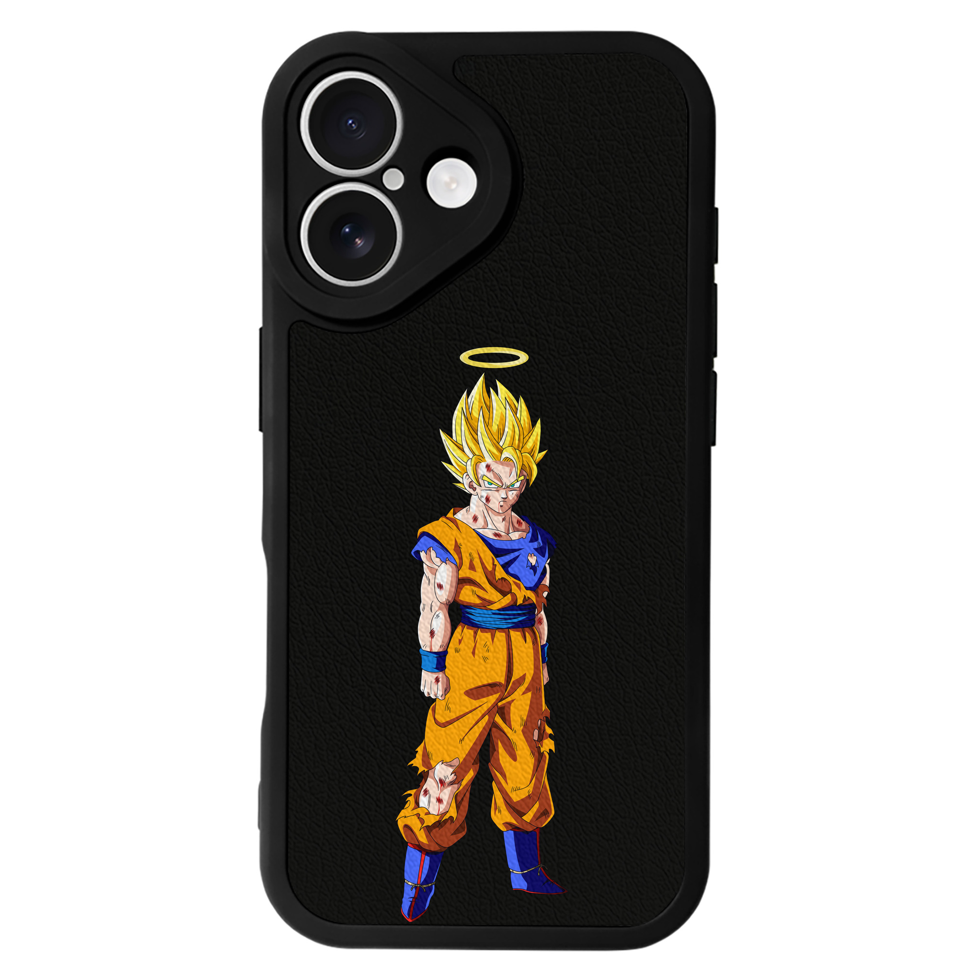 （画像用） ドラゴンボール 孫悟空（そん ごくう）Son Goku カカロット DRAGON BALL Kakarotto 【iPhone 16シリーズ対応】シリコンスマホケース（レザー調） 材質：シリコン